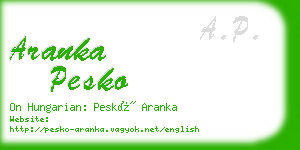 aranka pesko business card